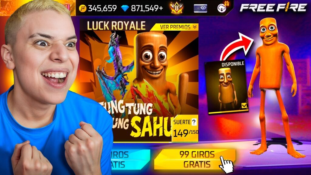 como conseguir a TUNG TUNG TUNG SAHUR EN FREE FIRE